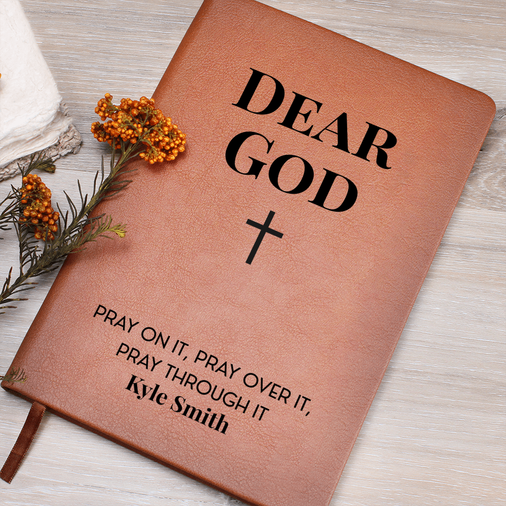 Dear God Personalized Prayer Journal Custom Prayer Notebook Christian Gift Journal Prayer Diary Bible Study Gifts for Men Dad Gift Faith Journal