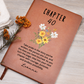 Chapter 40 Birthday Gift for Her – Personalized Name Journal – 40th Milestone Keepsake – Custom Vegan Leather Notebook for Women