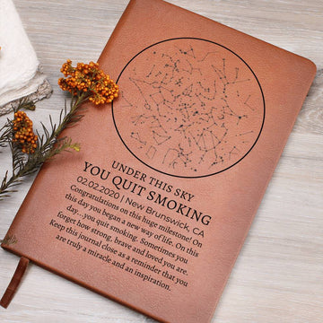 Quit Smoking Gift Ideas Custom Star Map By Date Journal