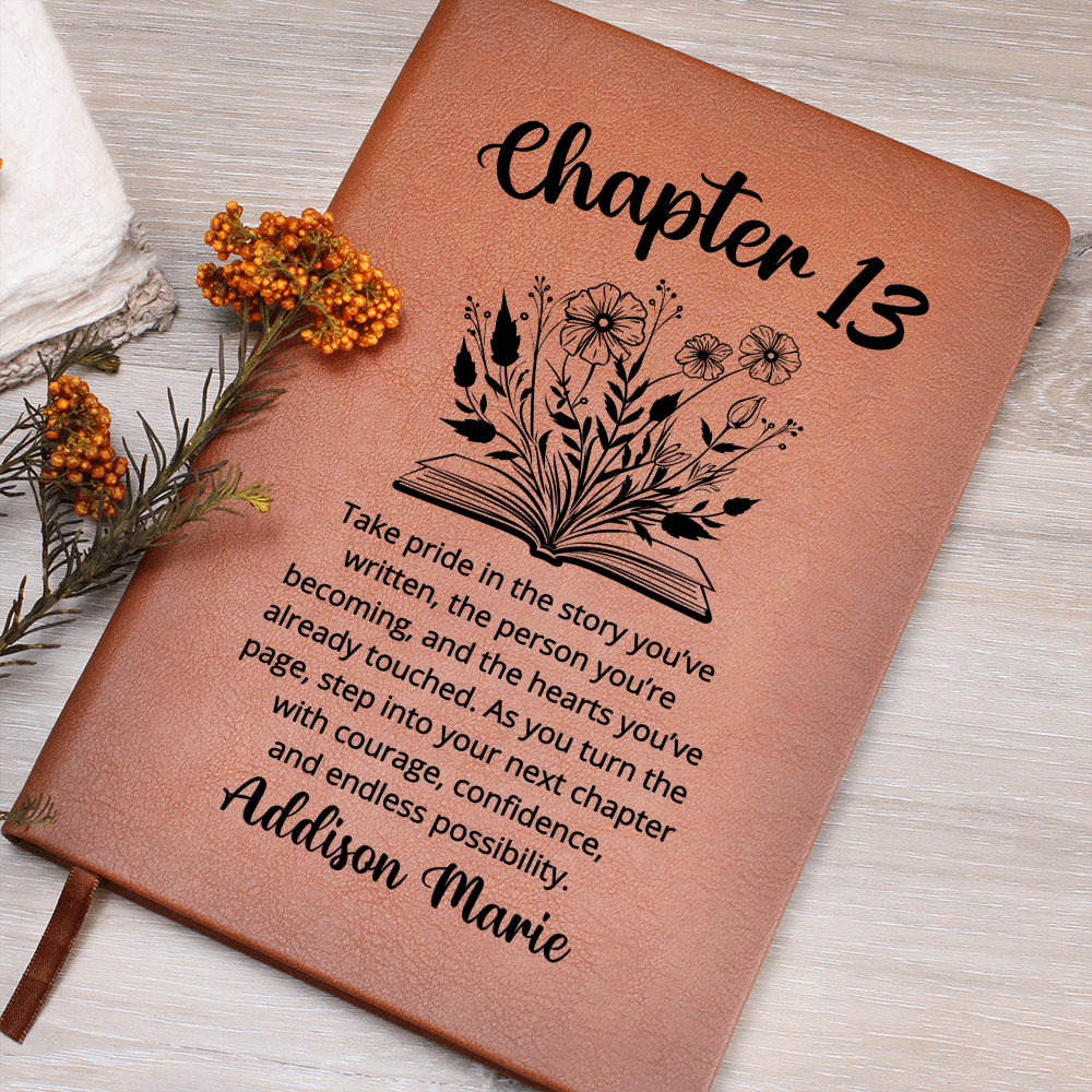 13th Birthday Gift for Girl, Personalized Journal for Her, Custom Name Notebook, Keepsake Memory Book, Sweet 13 Birthday Present