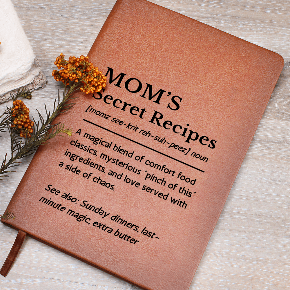 Cooking Gift For Mom Custom Blank Recipe Book - Name Blank Cookbook, DIY Family Recipe Journal, Gift for Foodies, Personalised Cook Book