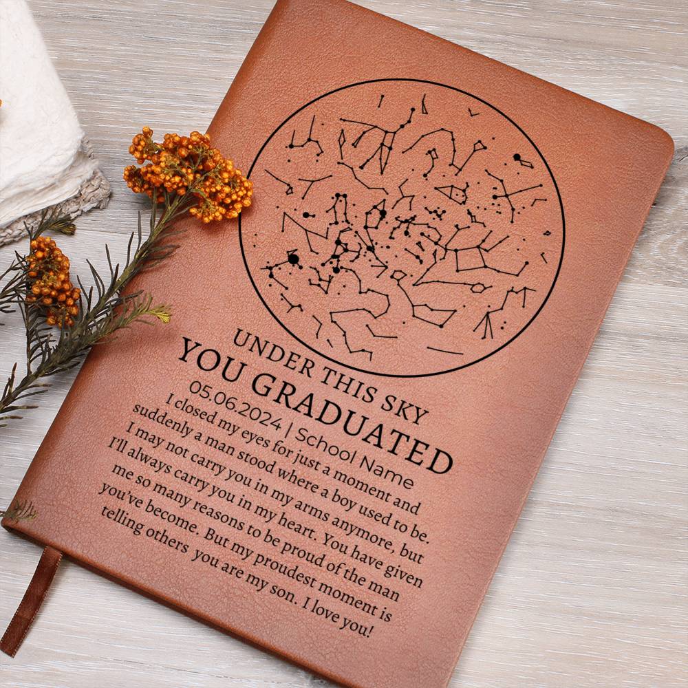 Graduation Gift for Son | Custom Star Map By Date Journal