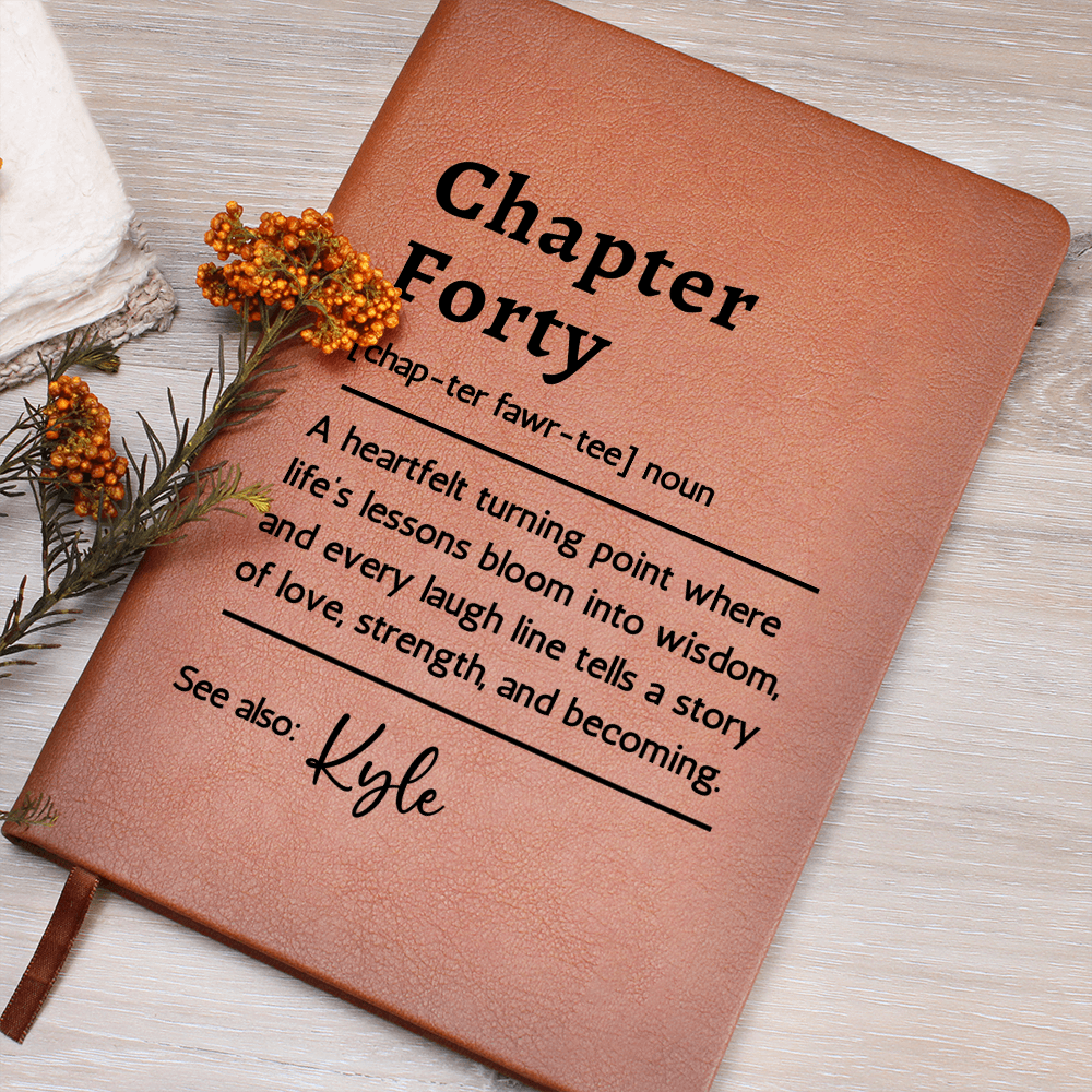 Personalized 40th Birthday Definition Gift Forty Birthday For Best Friend Hardcover Journal, Son Daughter 40th Birthday Gift, 40th Party