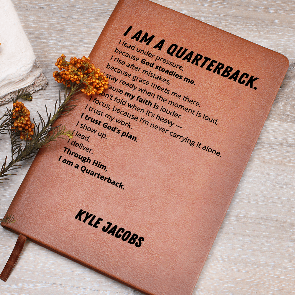 Personalized Quarterback Gift | Christian Football Player Faith Journal