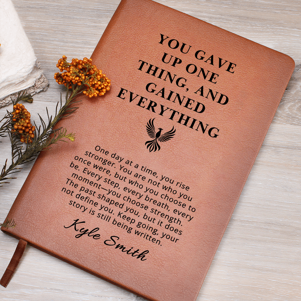 Personalized Sobriety Journal | Sober Gift for Him or Her Custom Name Notebook  | Sober Birthday Gift | Celebrate Sobriety Milestones