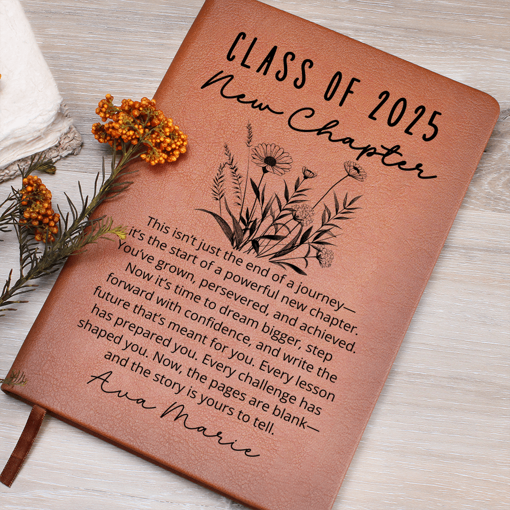 College Graduation Gift For Her, Personalized Journal Gift, Custom Notebook For Daughter, Niece, Graduation Keepsake, Class Of 2025 Gift
