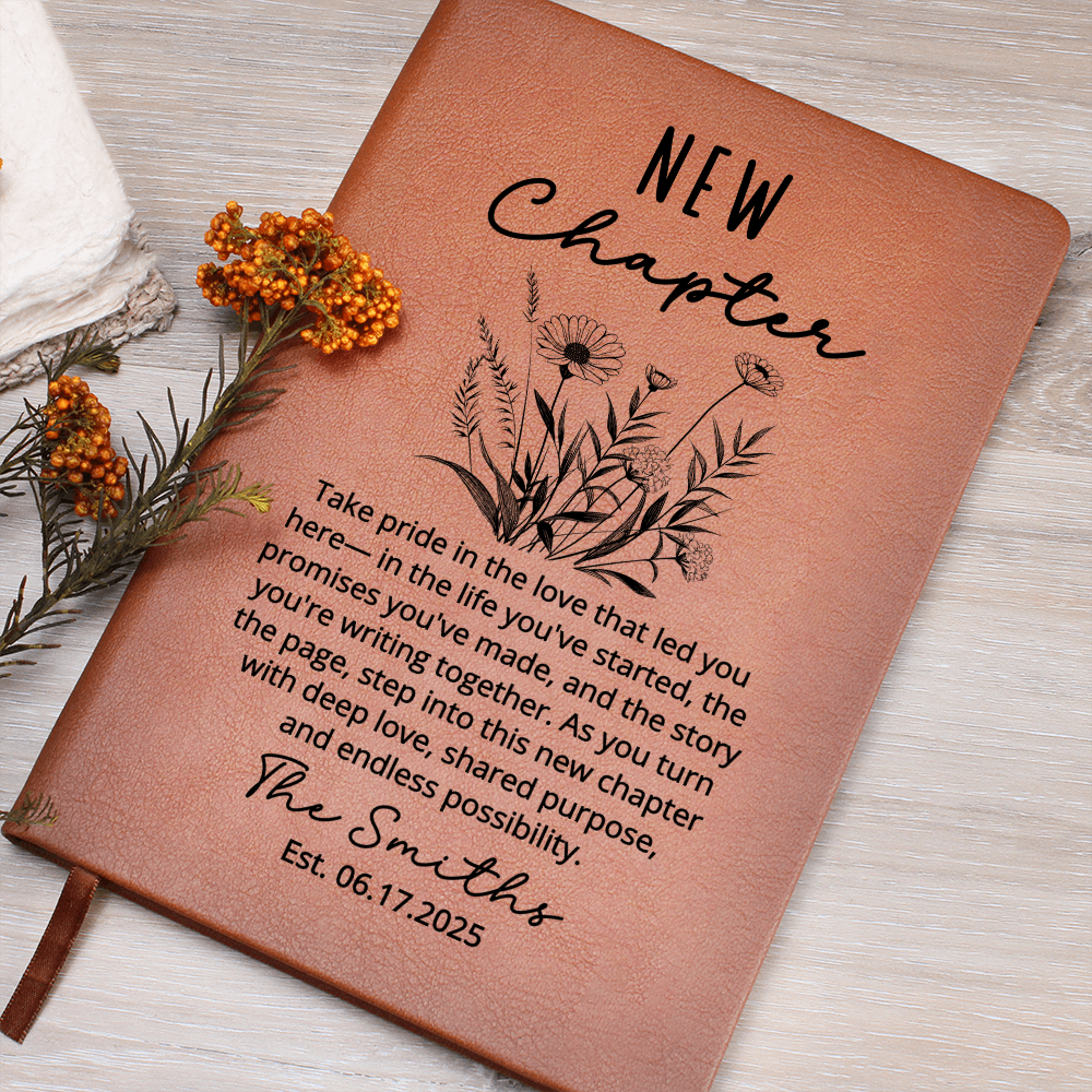 Personalized Wedding Gift, Just Married Wedding Gift for Couple Custom Name Journal Wedding Keepsake Gift