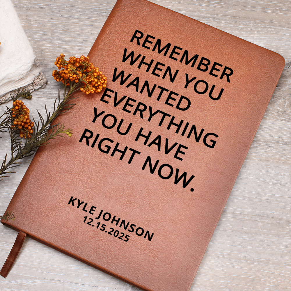 Gratitude Journal | Personalized Custom Notebook For Men or Women, Encouragement Gift for Him Inspirational Quotes Son Gifts