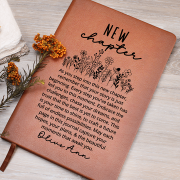 Personalized Graduation Gift For Daughter Son, Vegan Leather Journal For Daughter From Mom Dad, Custom College Graduation Gift