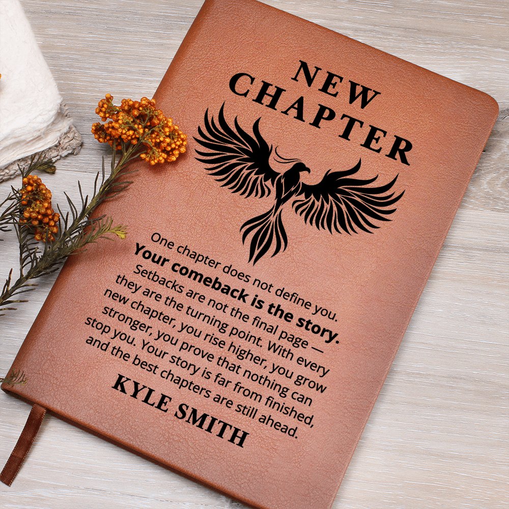 Sobriety Journal, Addiction Recovery Gift, Sober Anniversary Notebook, New Chapter Story Journal, Encouragement Gift for Men or Women