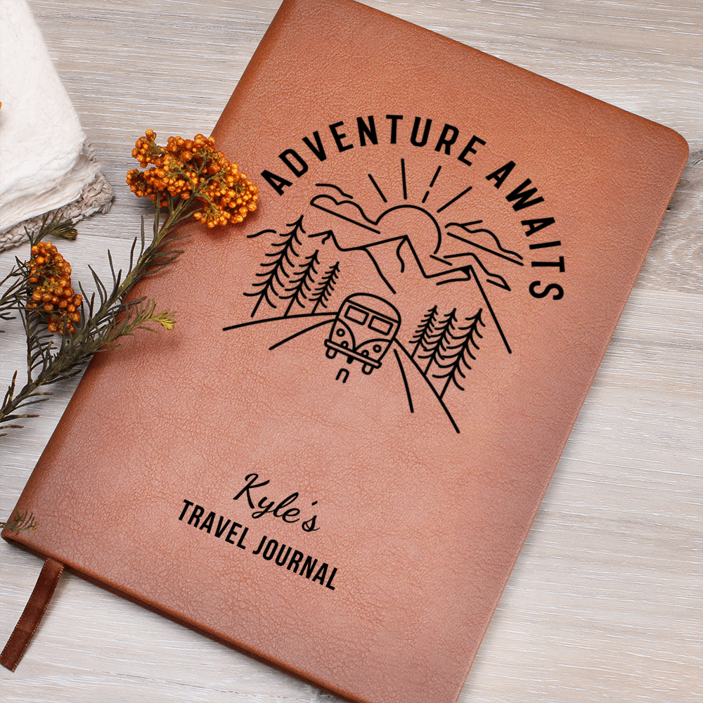 Custom Travel Journal Gift, Personalised Adventure Diary, Travel Accessories
