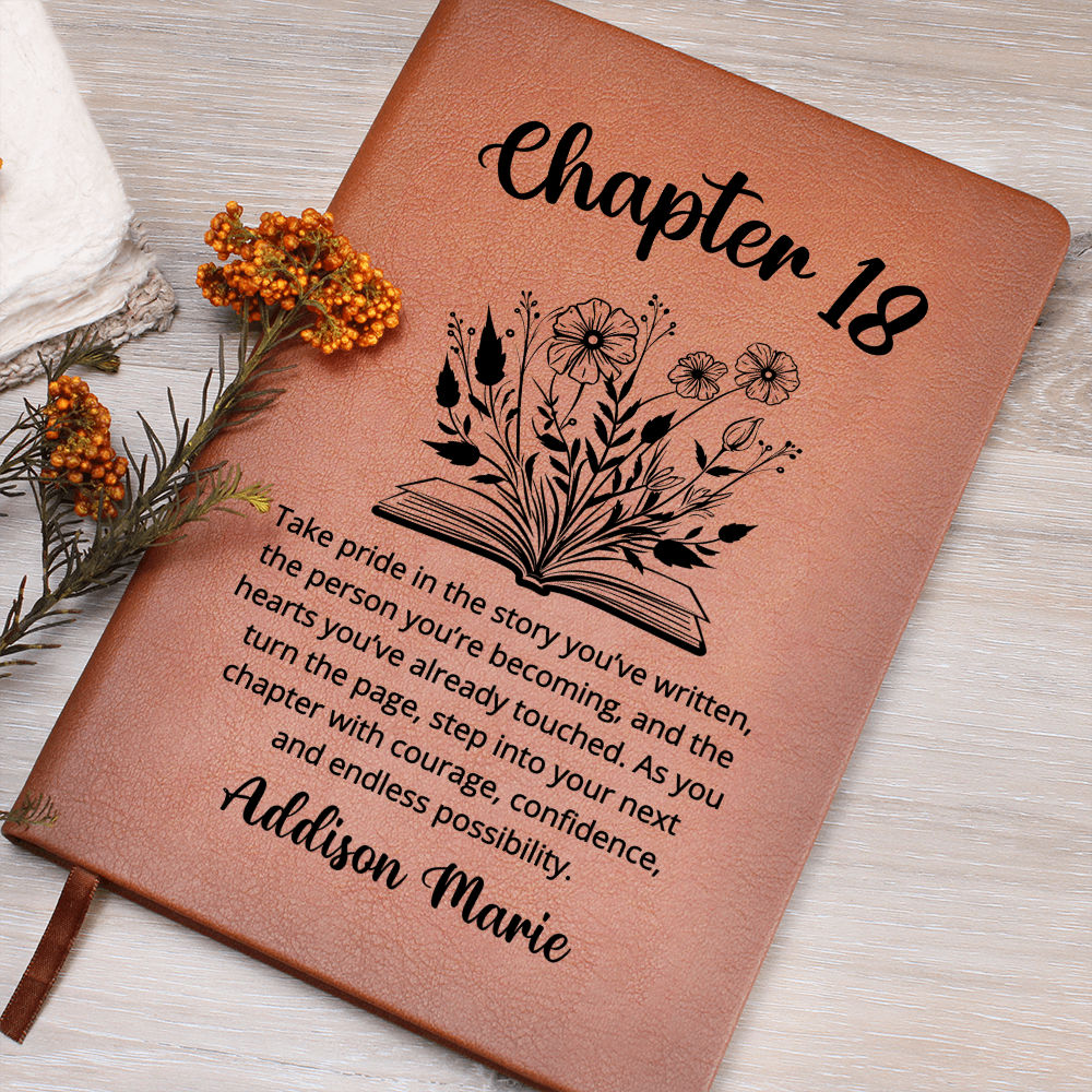 18th Birthday Gifts for Girls Personalized Leather Journal, Unique 18th Birthday Gift, Custom Notebook for Teens, Special Keepsake