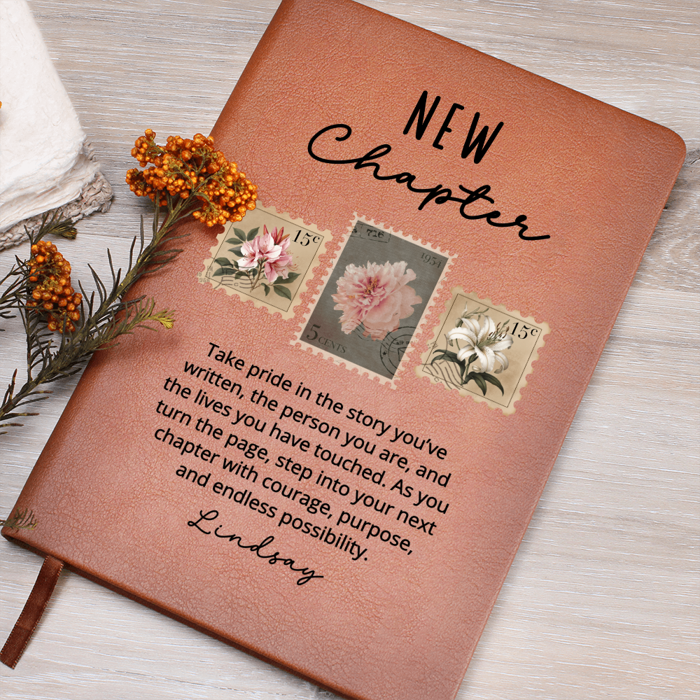 New Chapter Journal Custom going away gift for coworker - Personalized Gift for Boss Leaving New Job Gift, Retirement Farewell Present