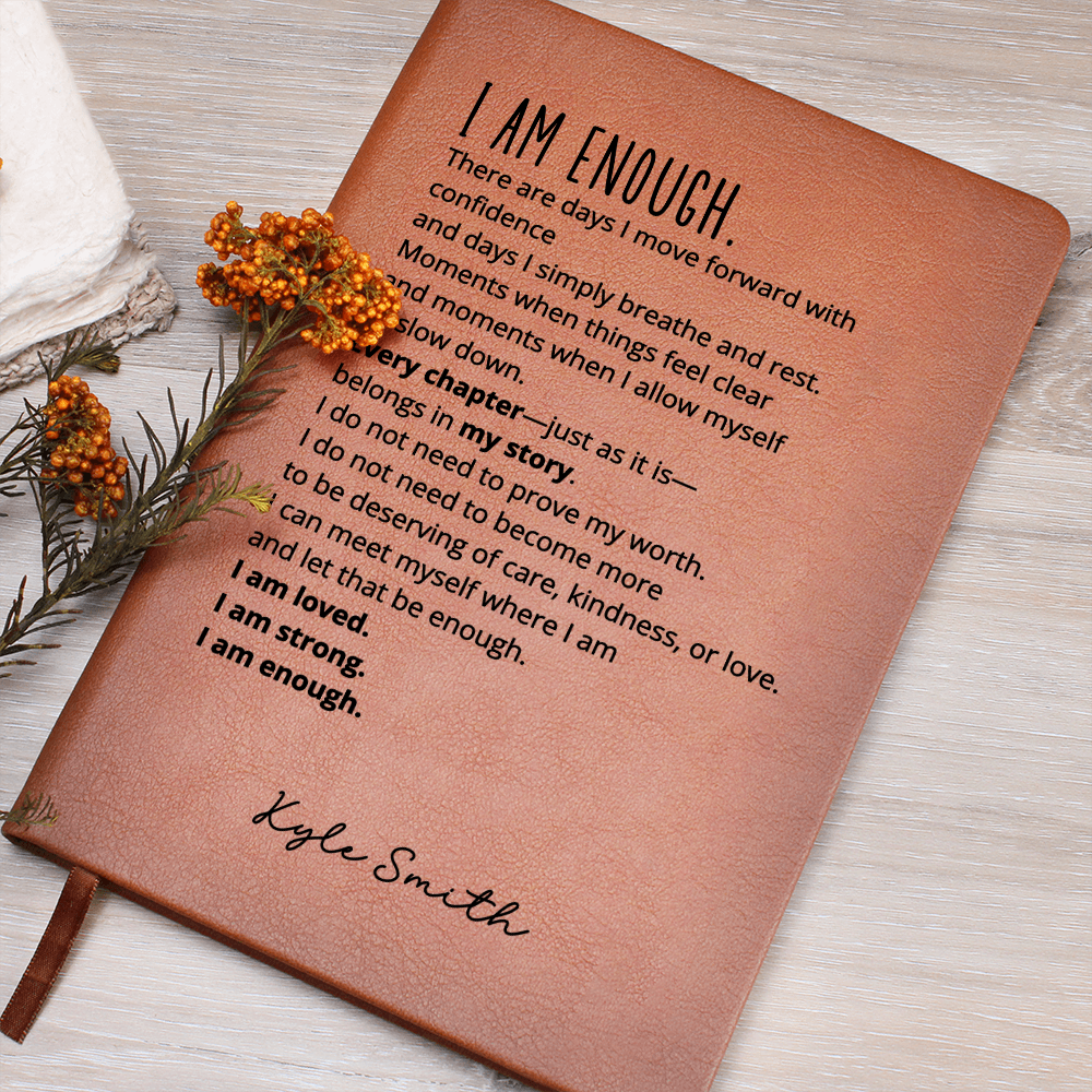 Personalized Name Journal - I Am Enough Affirmation Gifts