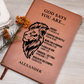 Personalized Christian Journal for Men – “God Says You Are” Lion Notebook – Faith Gift, Bible Study, Devotional, Custom Name Gift