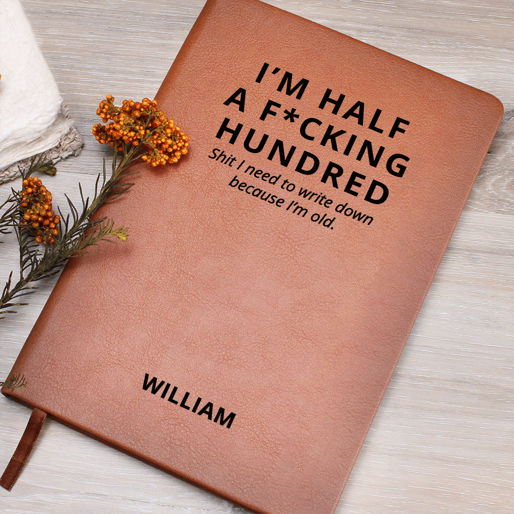 50th Birthday Gift for Men or Women Personalized Journal Fifty Funny 50th Birthday Present, 50th Fiftieth, Milestone Funny Rude Gift
