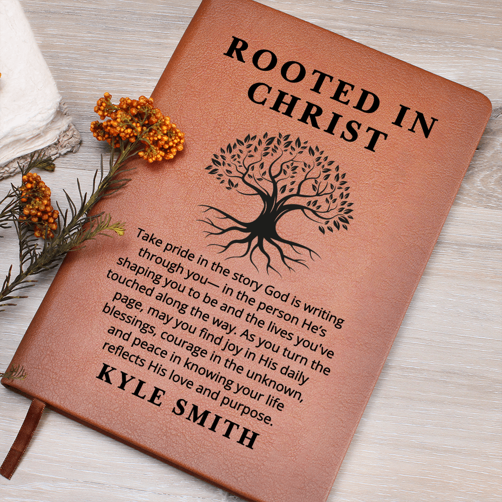 Rooted in Christ Personalized Journal – Christian Gift for Men and Women | Bible Study Notebook | Prayer Journal | Faith Devotional Book Him Her