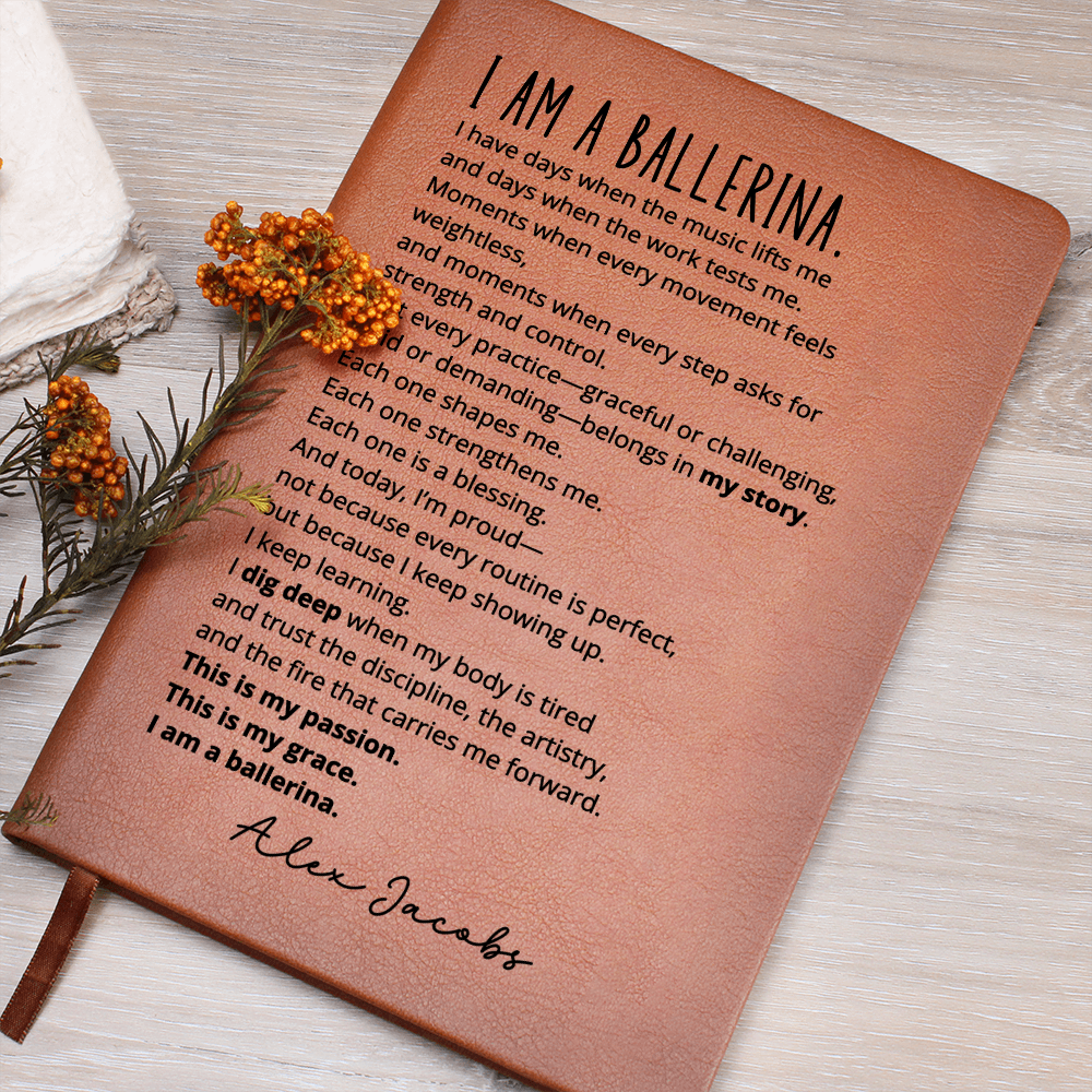 Custom Dancer Journal | Personalized Name Ballerina Gifts