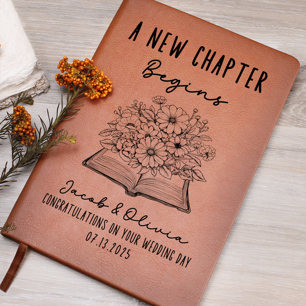 Custom Wedding Journal for Bride and Groom | Personalized Guest Book | Bridal Shower Gift | Love Story Keepsake Notebook