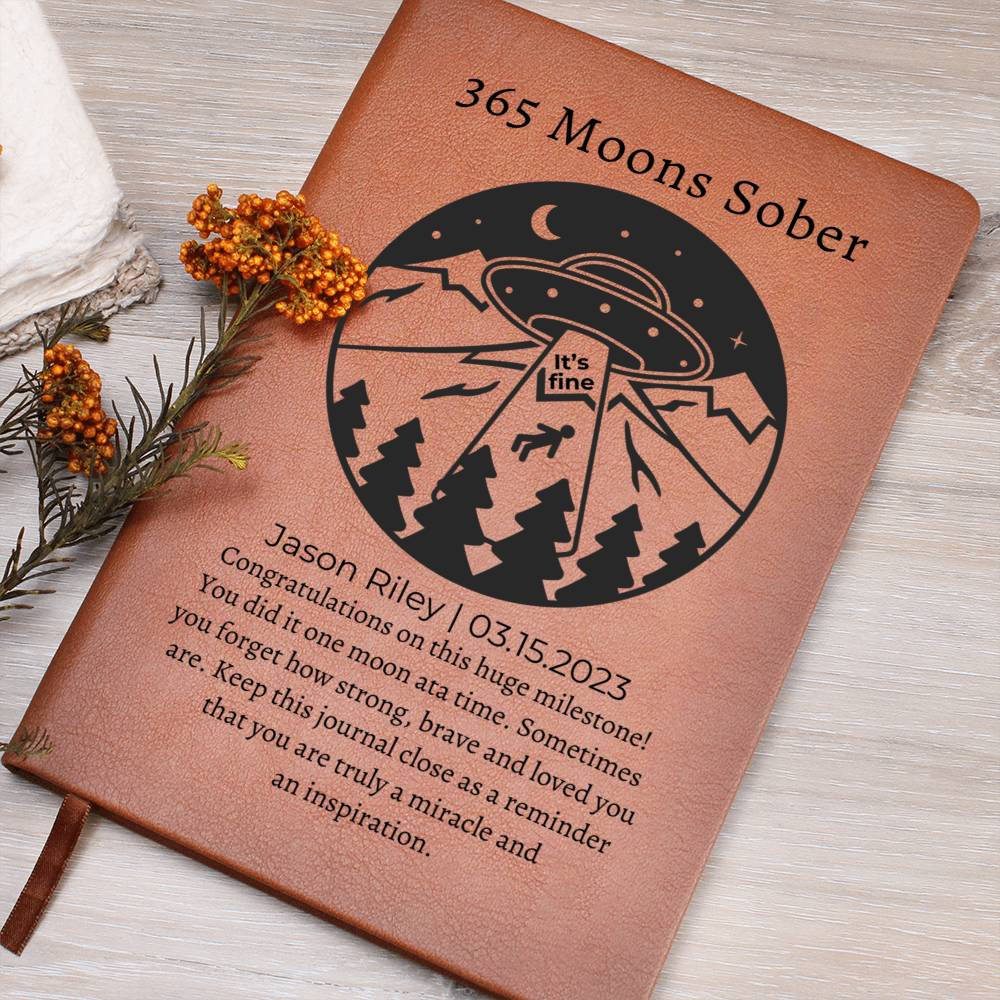 Personalized Sober Anniversary Gift | One Year Sober | Sobriety Gift | 1 Year Sober Gift | Two Years Sober 365 Moons Sober