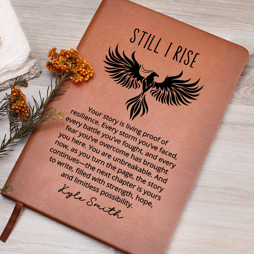 Personalized Resilience Journal, New Chapter Vegan Leather Notebook, Mental Health Recovery Gift, Encouragement Christmas Gift Idea