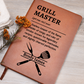 Custom Grill Master BBQ Recipe Book | Personalized Name Secret Recipes Journal, Funny Cookbook Gift for Dad, Grandpa, or Friend