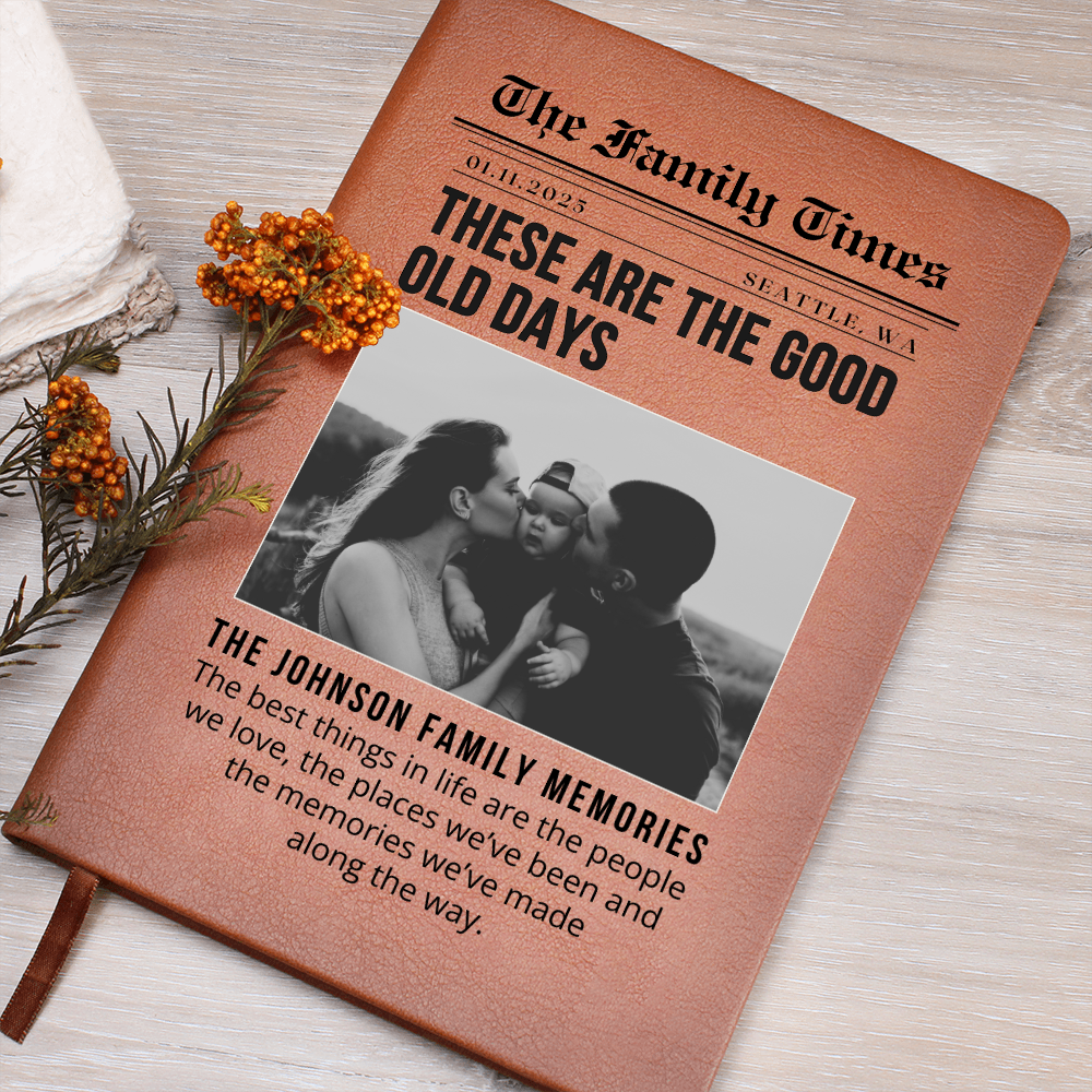Family Memories - Custom Family Heirloom Memory Book - Personalized Journal - Family Stories Notebook - New Parents Gift - Family Reunion
