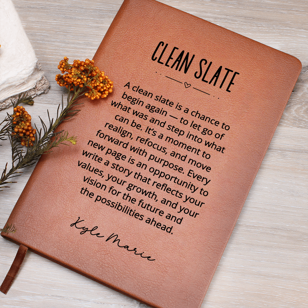 Clean Slate Personalized Journal • New Beginnings Gift • Breakup or Divorce Gift • New Job Notebook • Motivational Gift for Him or Her