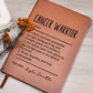 Cancer Warrior Journal, Personalized Vegan Leather Notebook, Custom Name Cancer Survivor Gift, Encouragement Journal, Christmas Gift Idea