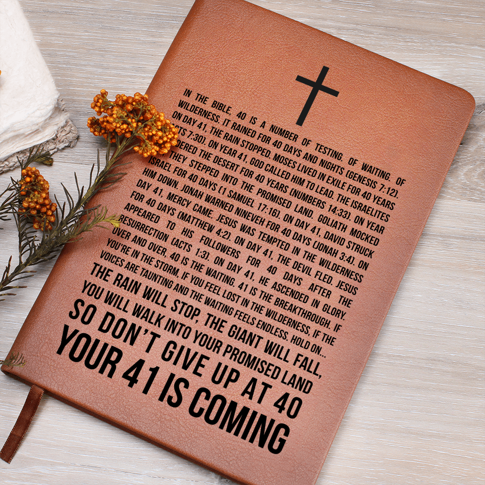 41 is Coming - Scripture Encouragement Gift - 40 Days and Nights - God's Promises - Christian Gifts for Him or Her