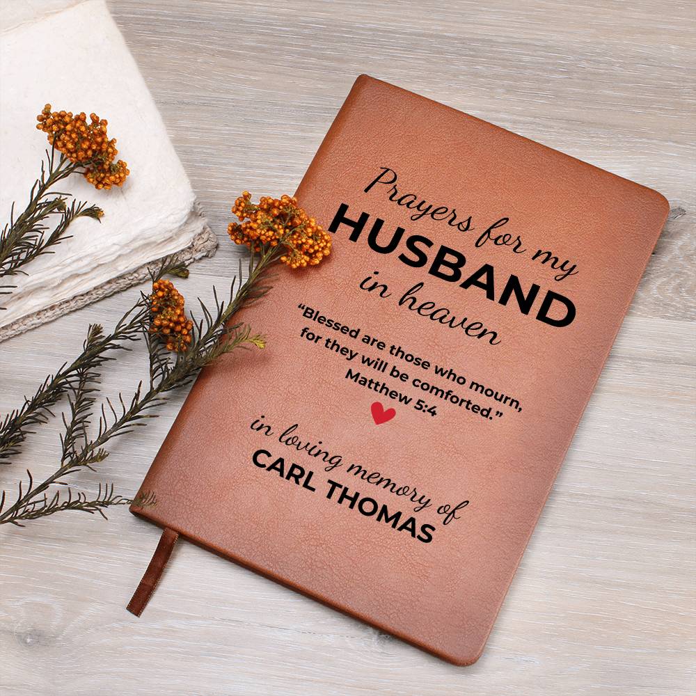 Loss of Husband Grief Journal- Letters to my Husband Grief Notebook- Spouse Memorial Gift- Husband Remembrance- Gifts for Grieving Wife