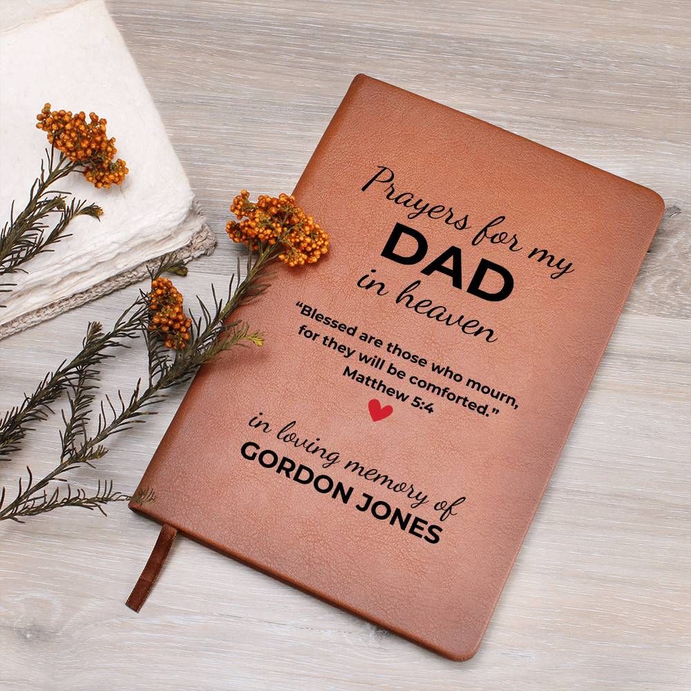 Personalized Catholic Prayer Journal for Loss of Dad | Memorial Keepsake for Grieving Son or Daughter | Custom Bereavement Gift for Healing