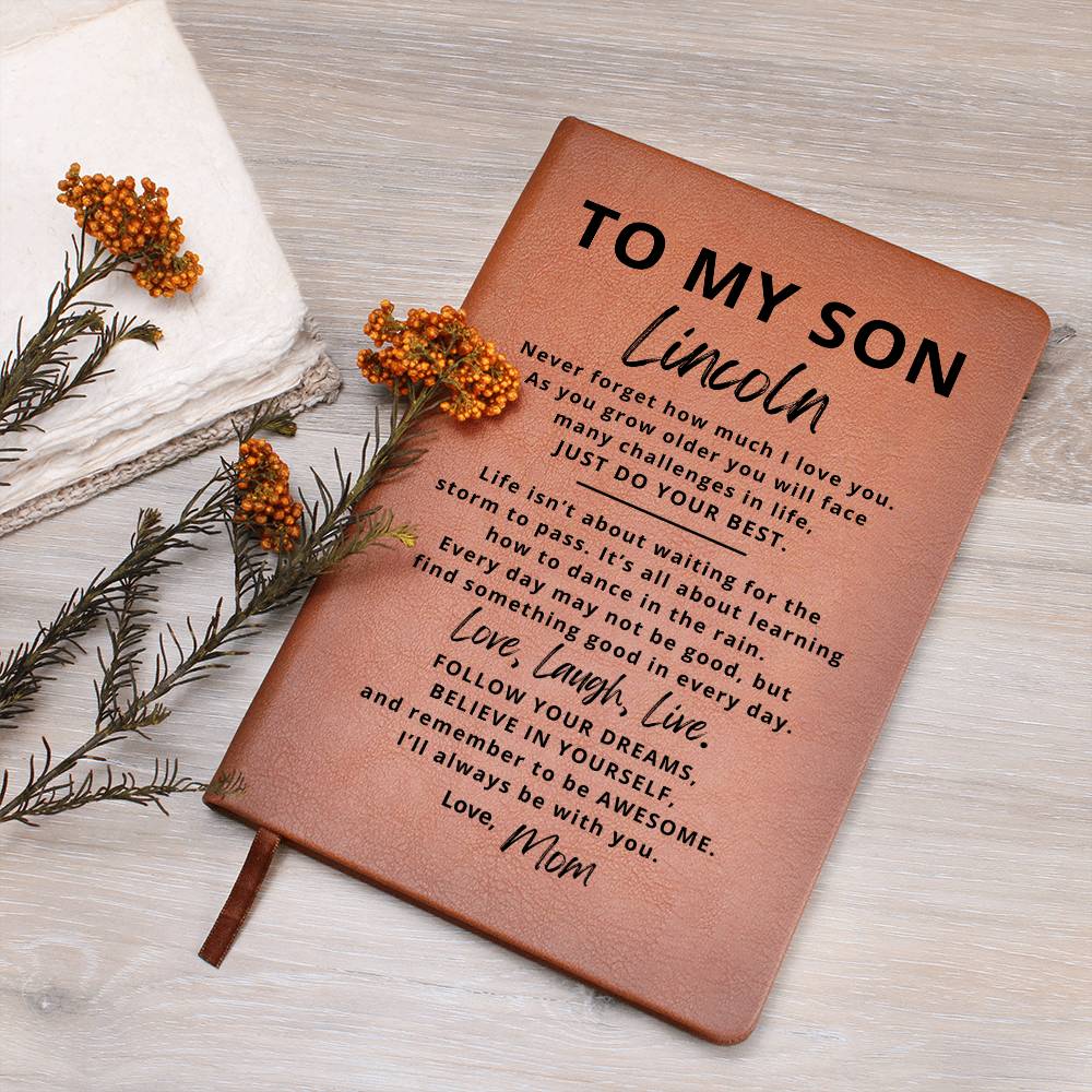 Personalized Notepad Unique Gift for Son, Rustic Diary To My Son Gift from Mom or Dad