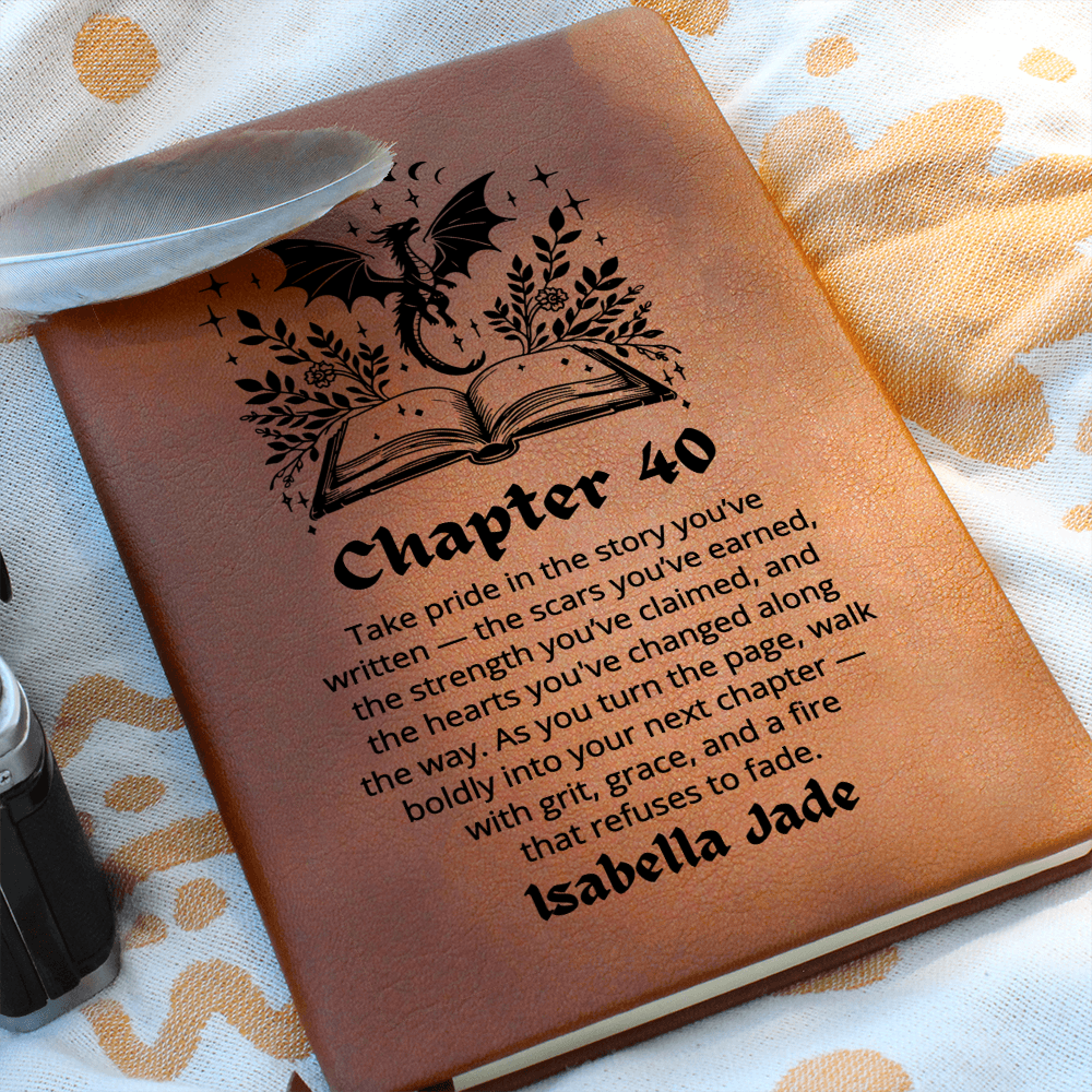 Chapter 40 Spicy Book Lover Custom Journal Bookish 40th Birthday Gift For Book Lovers, Fortieth One More Chapter, Best Friend Bday