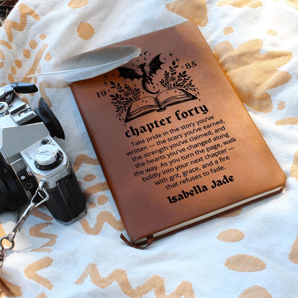Chapter Forty Custom Journal, Bookish Fortieth Birthday Gifts, Personalized 40th Birthday Name Book, Coworker Friend Birthday Gifts for Her