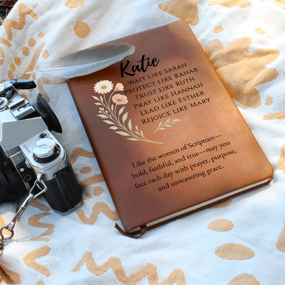 Personalized Christian Journal for Women – Women of the Bible Gift – Faith-Based Prayer Notebook – Vegan Leather Gift