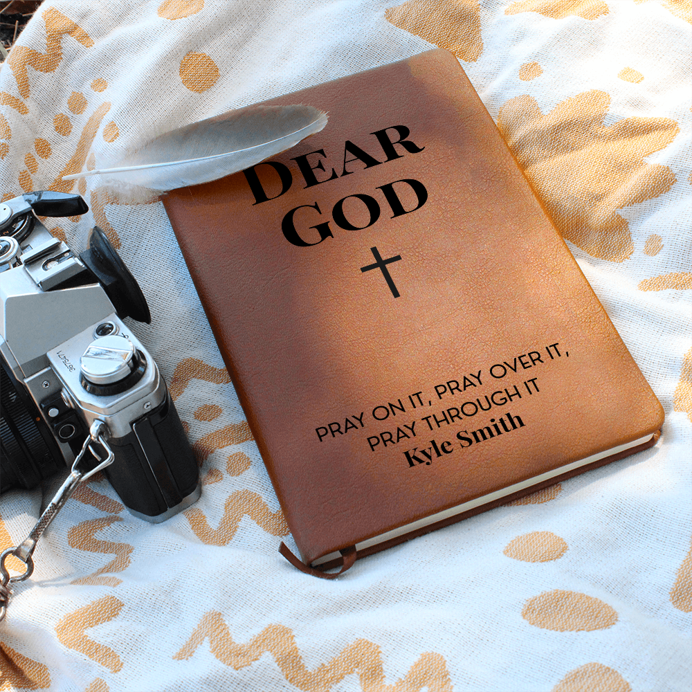 Dear God Personalized Prayer Journal Custom Prayer Notebook Christian Gift Journal Prayer Diary Bible Study Gifts for Men Dad Gift Faith Journal