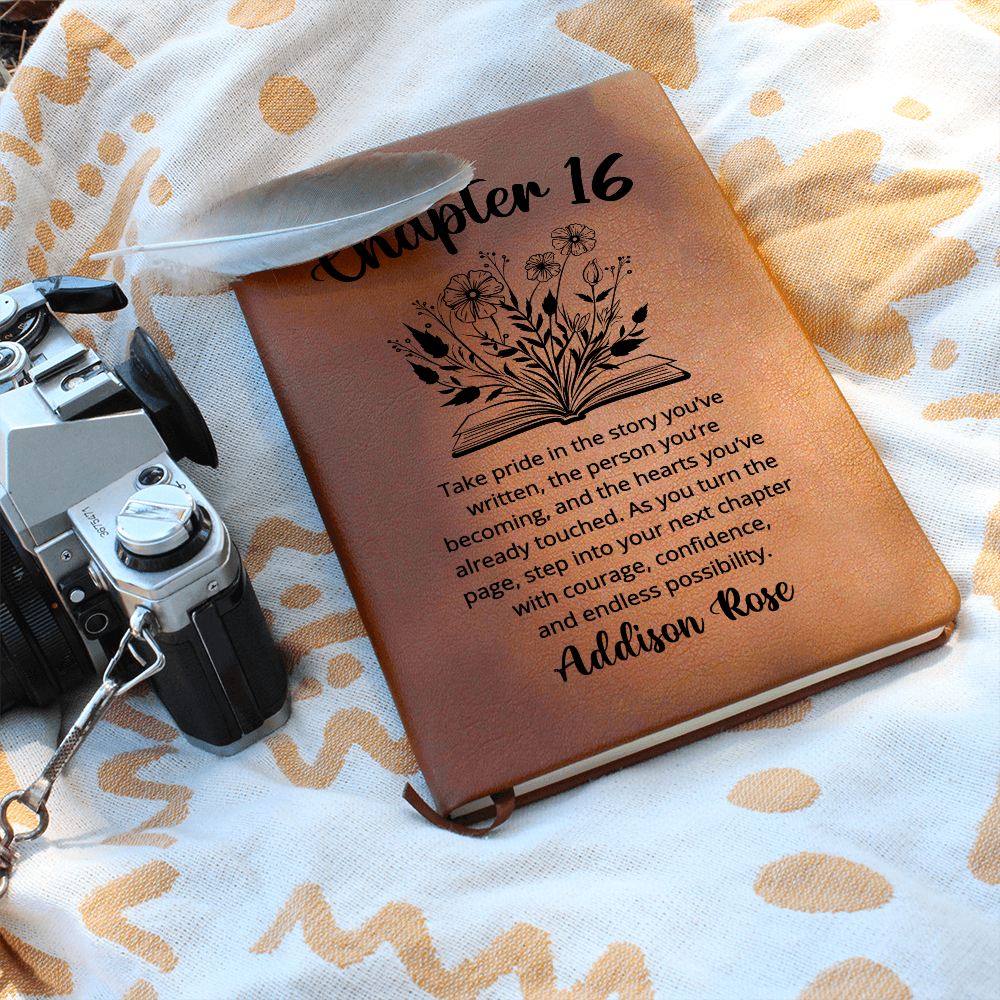 16th Birthday Gift For Girl, Personalized Sweet Sixteen Journal, Custom Leather Notebook, Unique Teen Girl Gift, 16th Birthday Present