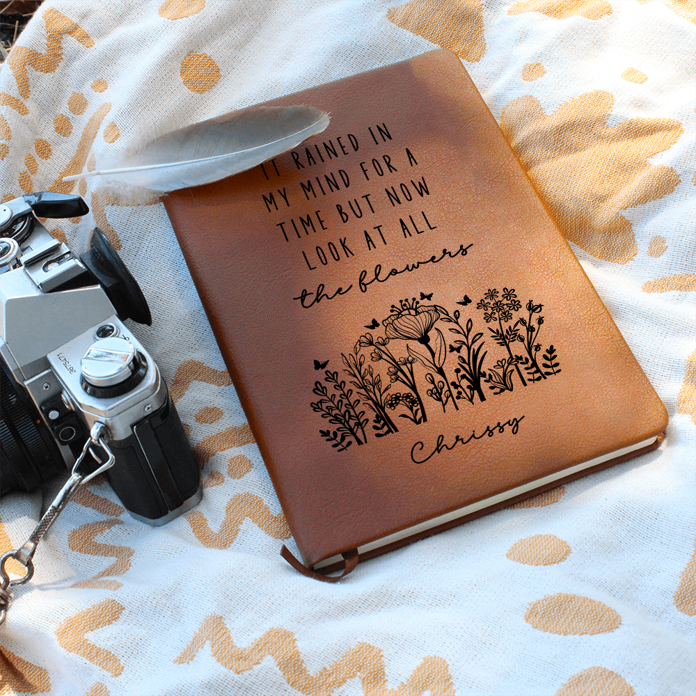 Personalized Wildflower Journal Mental Health Recovery Notebook Life Affirming Quotes About Life Gift Social Worker Apparel Suicide Prevention