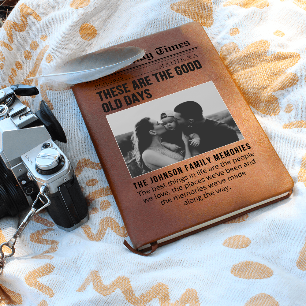 Family Memories - Custom Family Heirloom Memory Book - Personalized Journal - Family Stories Notebook - New Parents Gift - Family Reunion
