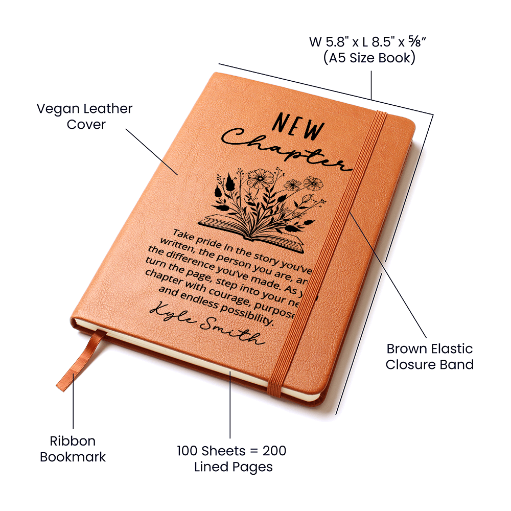 New Chapter Book, New Beginnings Gift, Best Friend Gift, New Adventures, New Job, Retirement Journal Notebook, New Career, Graduation Gift