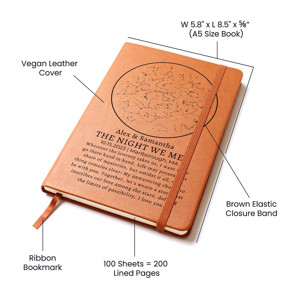 The Night We Met Star Map By Date Journal