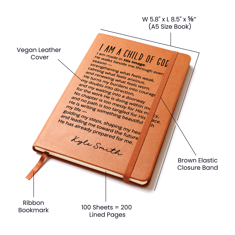 Christian Affirmation Journal Personalized New Chapter Gift