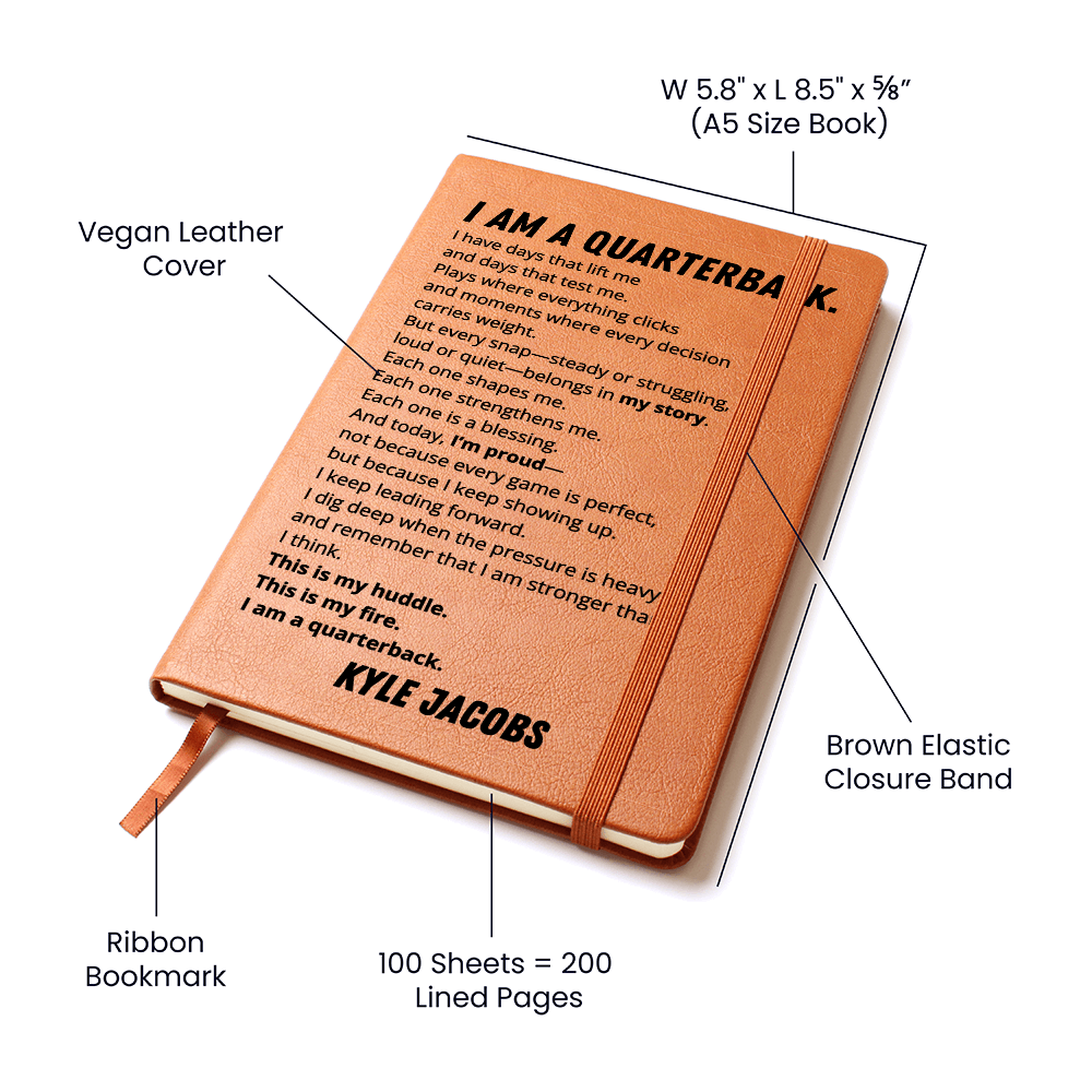 Custom Name Quarterback Journal