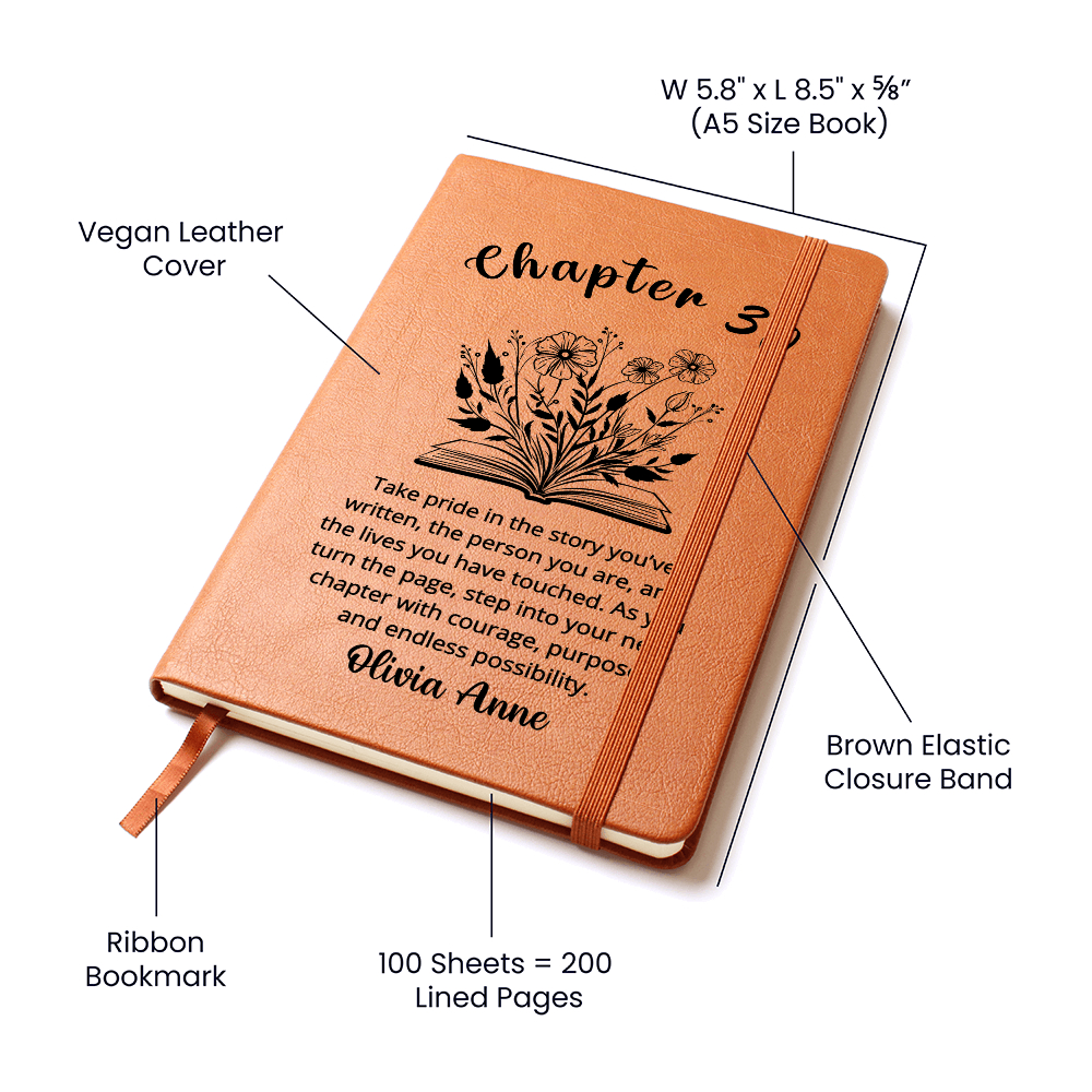 30th Birthday Gift, Chapter 30 Name Journal, 30 Years Old Turning Thirty Notebook 30 Years Old Gift for Her or Him Friend Daughter Sister