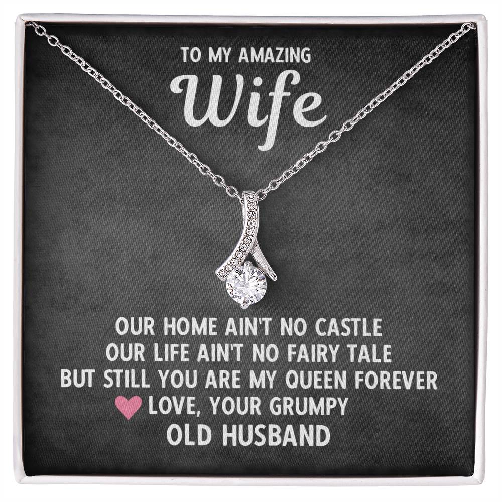 To My Wife Necklace Love Your Grumpy Old Husband