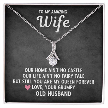 To My Wife Necklace Love Your Grumpy Old Husband