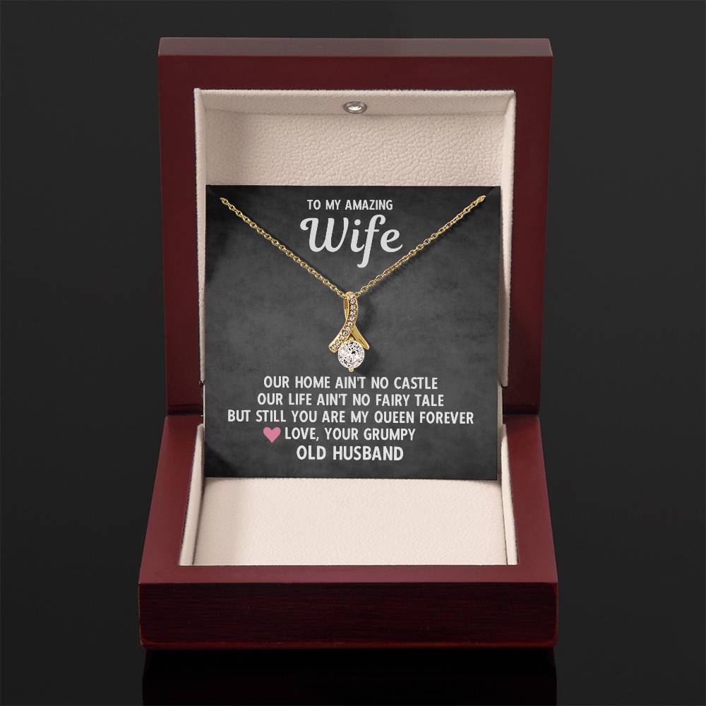 To My Wife Necklace Love Your Grumpy Old Husband