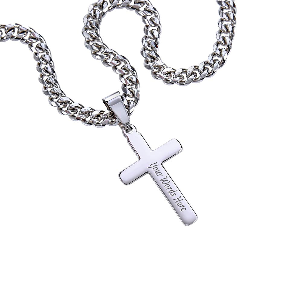 Personalized Cross Necklace gift for Son from Mom Dad