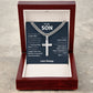 To My Son from Mom Waterproof Cross Chain